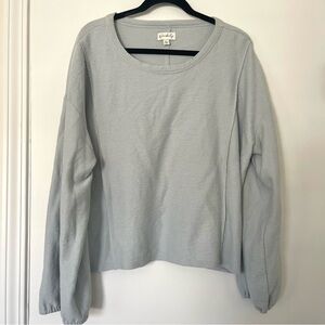 Wonderly‎ Textured Knit Oversized Dusty Blue Top in Women's Size XL